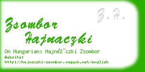 zsombor hajnaczki business card